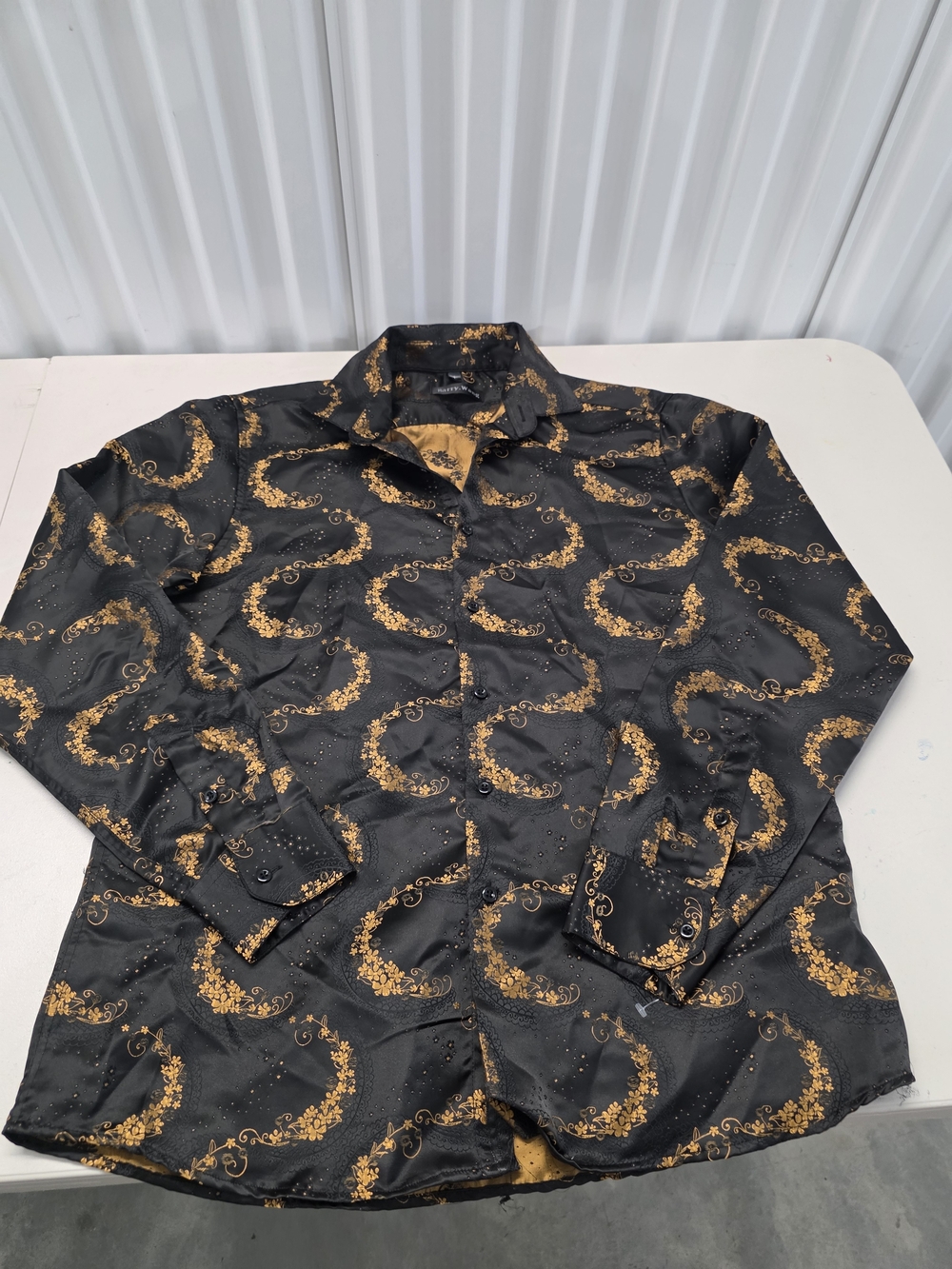 Barry Wang Button Down Shirt Men's Size Large